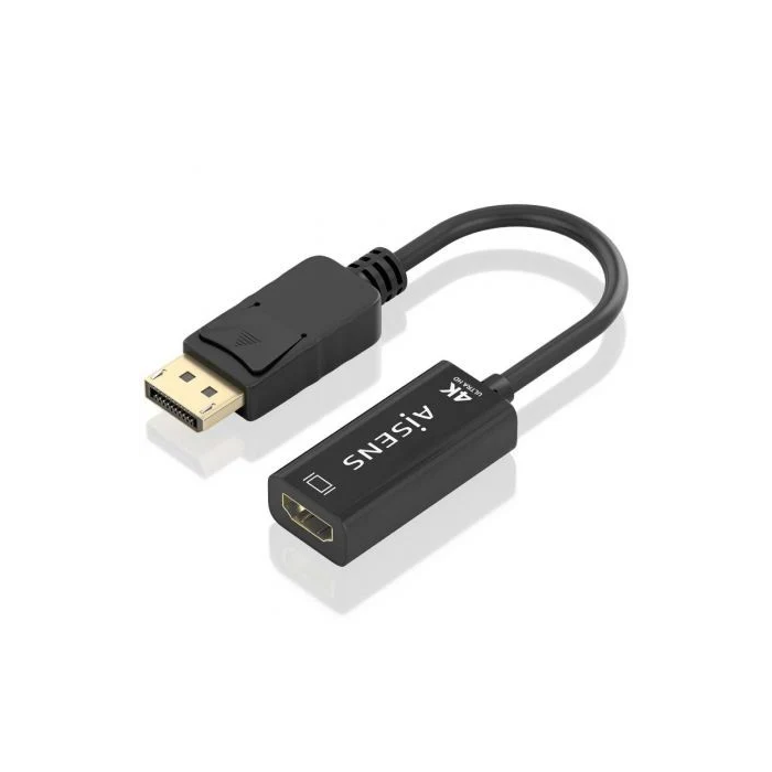 AISENS - CONVERSOR DISPLAYPORT A HDMI 4K@60HZ, DP/M-HDMI/M, NEGRO, 15CM 1
