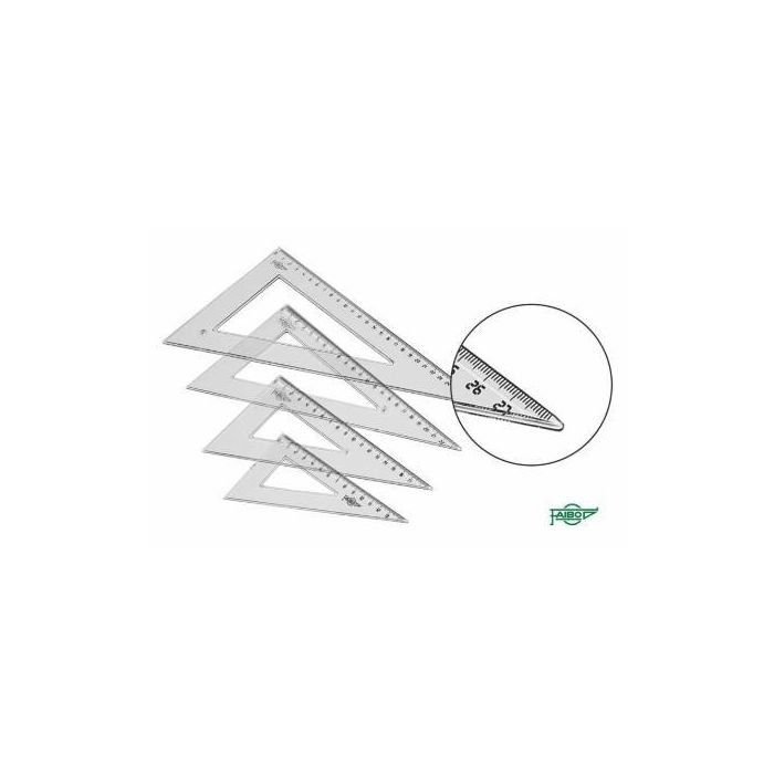 Faibo Cartabón Escolar Graduado 25 cm Transparente Faibo Cartabón Escolar Graduado 25 cm Transparente