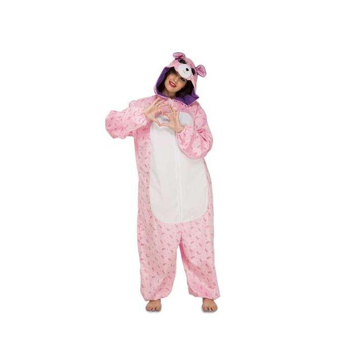 Disfraz para Adultos My Other Me Big Eyes Oso de Peluche Rosa M/L 2