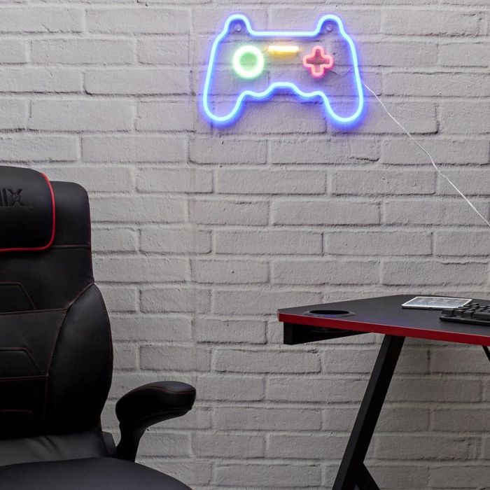 Home Deco Factory Mando Play Lámpara LED Neón Usb Home Deco Factory Medidas 41x1,8x27,5 cm 3