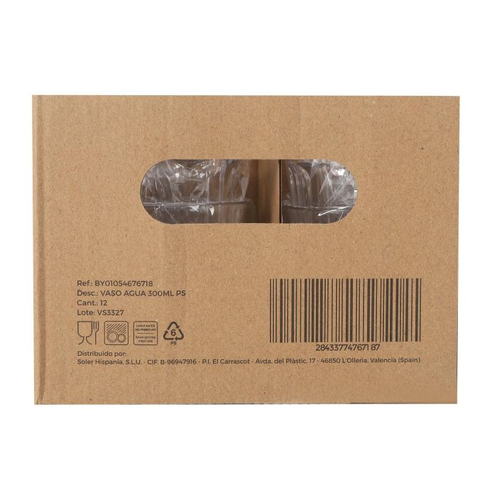 Vaso de Agua La Mediterranea 300 ml (24 Unidades) 4 Vaso de Agua La Mediterranea 300 ml (24 Unidades) 4