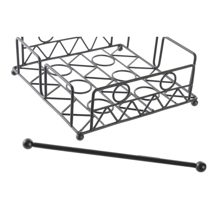 DKD Home Decor Servilletero de Metal Negro Colección Black Surewell Estilo Cottage Geométrico 18x7x18 cm 1 DKD Home Decor Servilletero de Metal Negro Colección Black Surewell Estilo Cottage Geométrico 18x7x18 cm 1