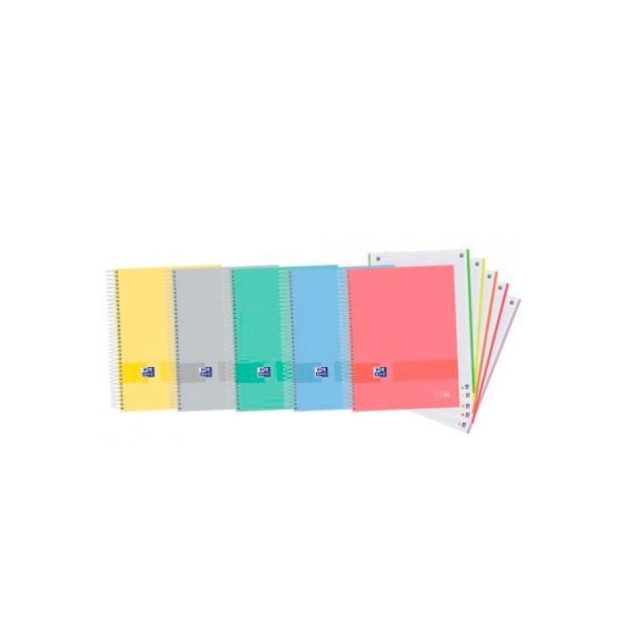 Oxford Cuaderno &You Europeanbook 5 Write&Erase A4+ 120H Microperforado Tapas Extraduras Colores Surtidos (Pack 5 Unidades) (5 Unidades)