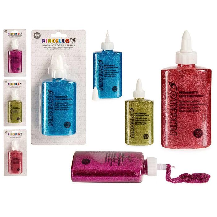 Cola Purpurina 4 Col Oscuros Pincello 3X14CM (24 Unidades) Cola Purpurina 4 Col Oscuros Pincello 3X14CM (24 Unidades)