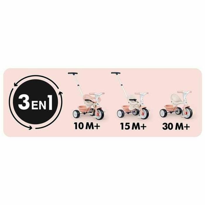 Smoby Triciclo Be Move Confort Rosa para niños y niñas a partir de 1 año 16 Smoby Triciclo Be Move Confort Rosa para niños y niñas a partir de 1 año 16