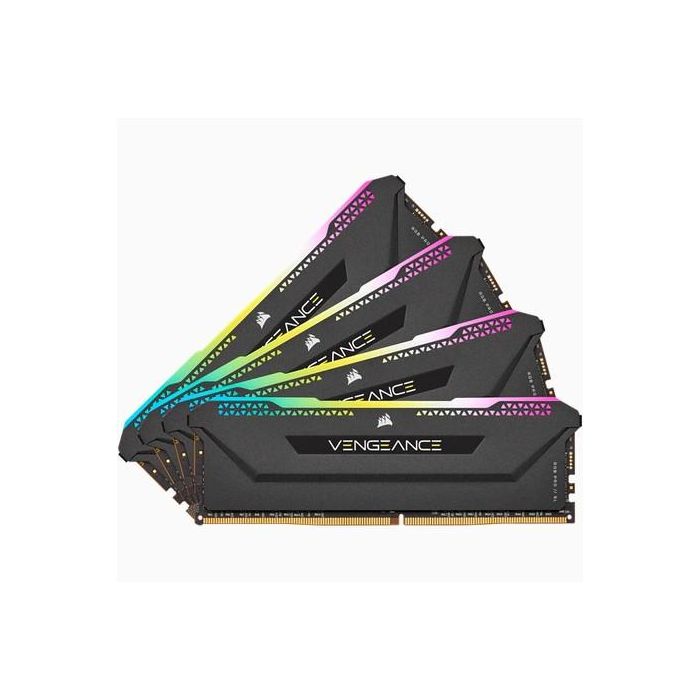 Corsair CMH64GX4M4E3200C16 Vengeance RGB Pro 64GB (4x16GB) DDR4 3200MHz CL16 Kit para PC 4
