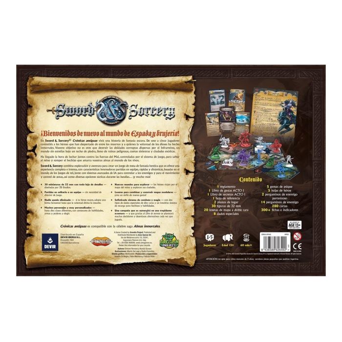 Devir Juego de Mesa Sword & Sorcery: Crónicas Antiguas - Dungeon Crawler Cooperativo, 1-5 Jugadores, 12+ Años 2 Devir Juego de Mesa Sword & Sorcery: Crónicas Antiguas - Dungeon Crawler Cooperativo, 1-5 Jugadores, 12+ Años 2