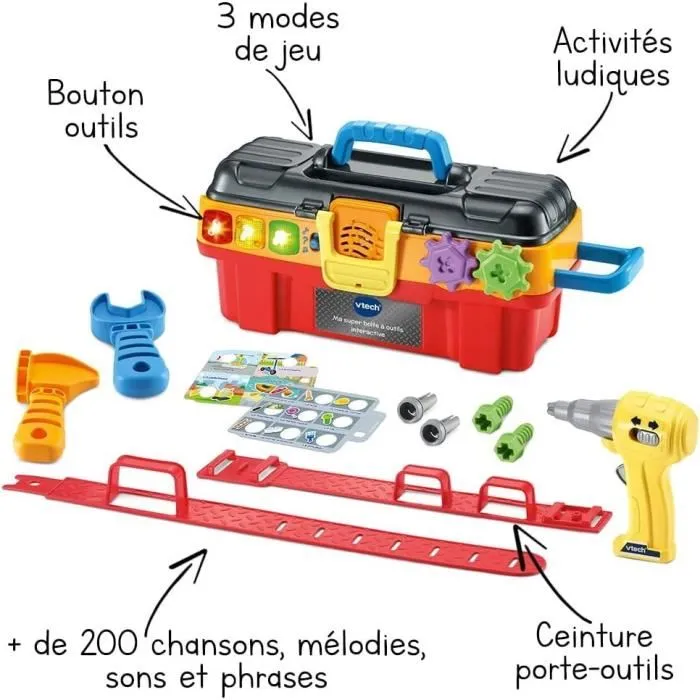 Vtech 1,2,3 Imitame Mi Gran Caja de Herramientas Interactiva Juguete de Imitación para Niños Idioma Francés 3