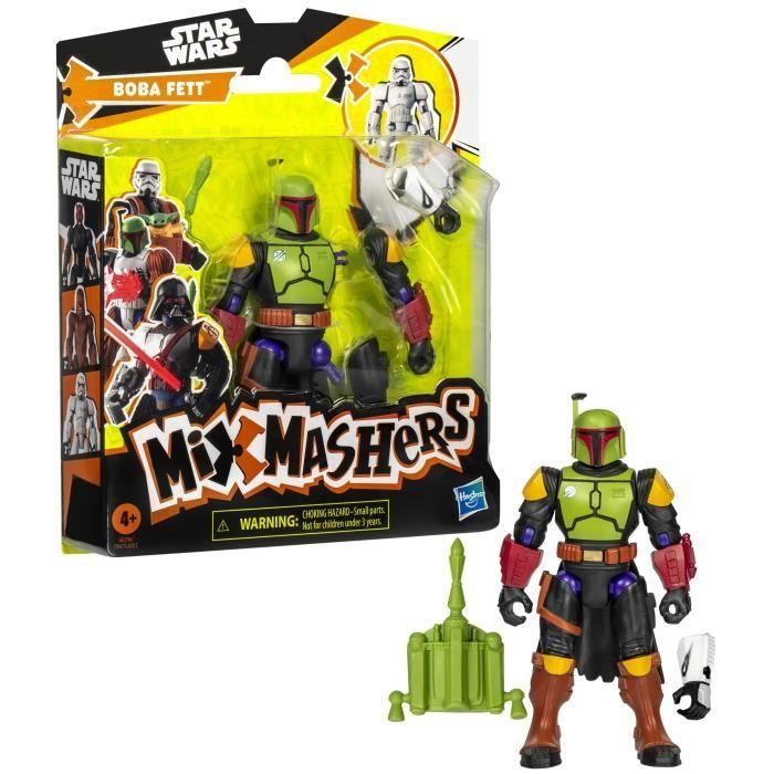 MixMashers Star Wars, figura de Boba Fett personalizable para mezclar y combinar con accesorios MixMashers Star Wars, figura de Boba Fett personalizable para mezclar y combinar con accesorios
