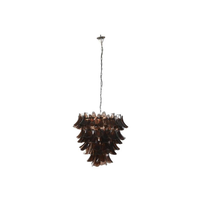 DKD Home Decor 1c25 Lámpara de Techo India lamps Plateado Marrón Acero Cristal 80x80x80 cm E14 25W 7 DKD Home Decor 1c25 Lámpara de Techo India lamps Plateado Marrón Acero Cristal 80x80x80 cm E14 25W 7