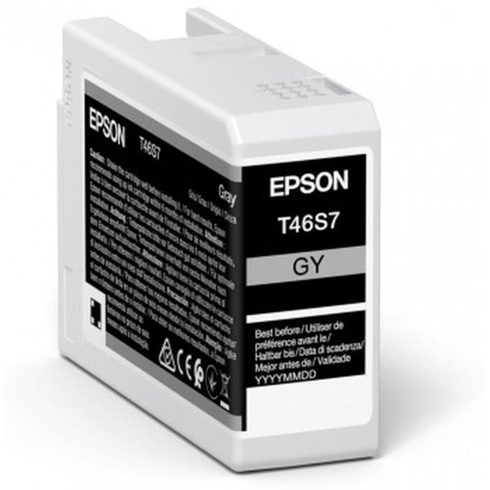 Epson 46S7 Cartucho de Tinta Gris Original UltraChrome PRO 25 ml para SureColor P706, SC-P700