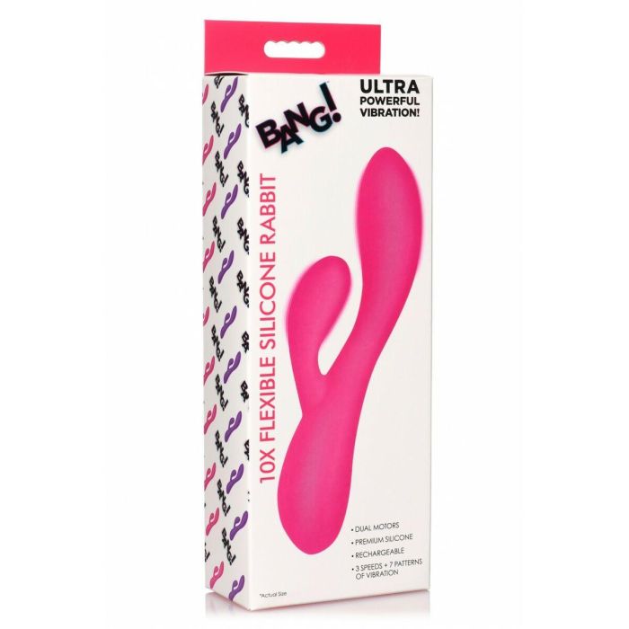 Vibrador Doble Estimulación XR Rosa Silicona 10 Vibrador Doble Estimulación XR Rosa Silicona 10