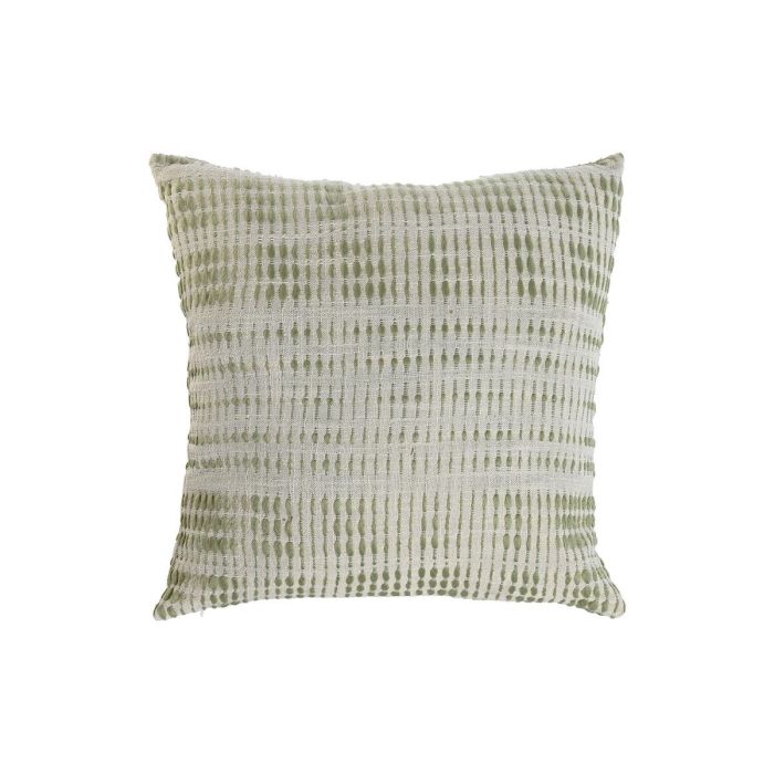 Cojin Cottage DKD Home Decor Verde Blanco 45 x 45 cm (2 Unidades)