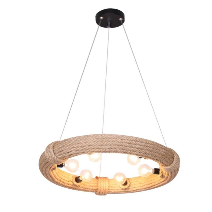 Lampara Techo Mediterraneo DKD Home Decor Marron 48 x 10 x 48 cm 2 Lampara Techo Mediterraneo DKD Home Decor Marron 48 x 10 x 48 cm 2