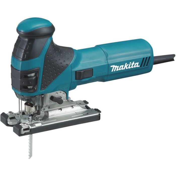 Makita 4351 FCTJ Sierra de calar 720 W Profundidad de corte 13,5 cm en madera Acero 1 cm Corriente alterna Negro Verde Plata Adherencia Suave