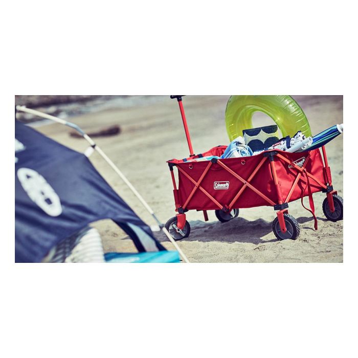 Coleman Bollerwagen de Camping Plegable con Ruedas, Capacidad 85 kg, Color Rojo, Modelo 2000035214