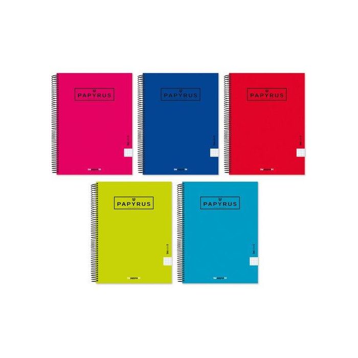 Bloc Papyrus Uniclas Tapa Extra A4+ 120H Cuadric.5X5 90G Surtido (Set de 5)