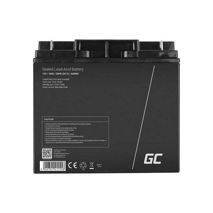 Batería para SAI Green Cell AGM09 18000 mAh 12 V 2 Batería para SAI Green Cell AGM09 18000 mAh 12 V 2