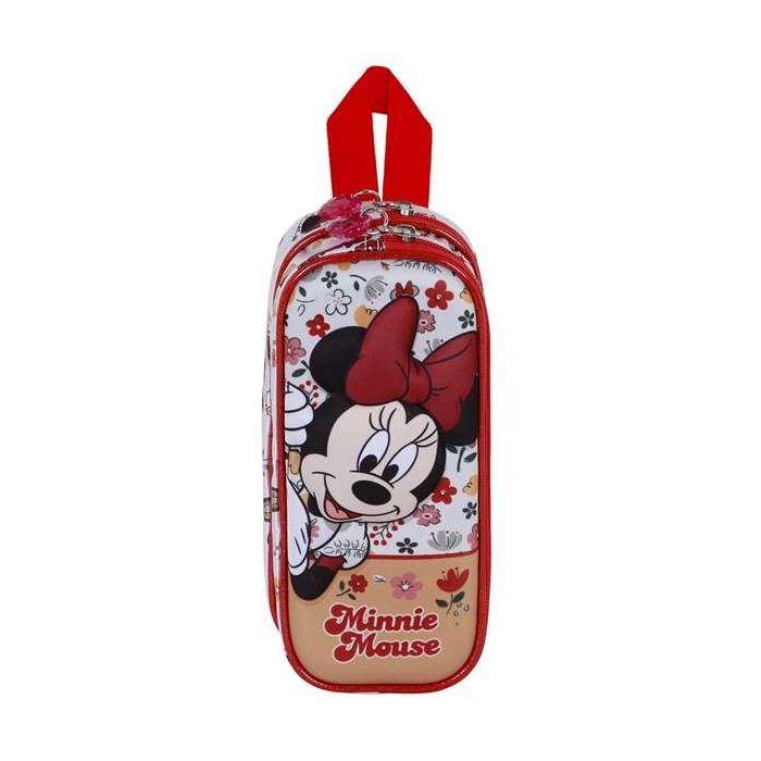 Karactermania Estuche Portatodo Doble 3D Minnie Mouse Flowered Escolar con 2 Compartimentos y Cierre Cremallera, Rojo, 22 x 8 x 9.5 cm 2 Karactermania Estuche Portatodo Doble 3D Minnie Mouse Flowered Escolar con 2 Compartimentos y Cierre Cremallera, Rojo, 22 x 8 x 9.5 cm 2