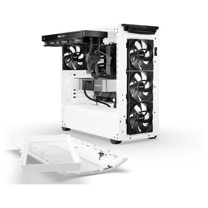 be quiet! SHADOW BASE 800DX White Midi Tower PC Blanco Acero Vidrio Templado ABS ATX EATX micro ATX Mini-ITX