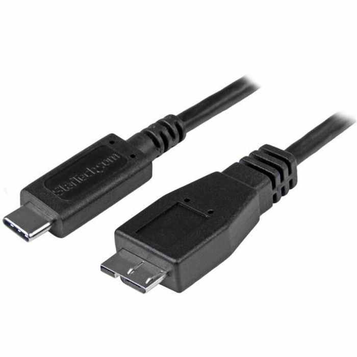 Cable Micro USB 3.0 B a USB C Startech USB31CUB50CM 50 cm Negro Cable Micro USB 3.0 B a USB C Startech USB31CUB50CM 50 cm Negro