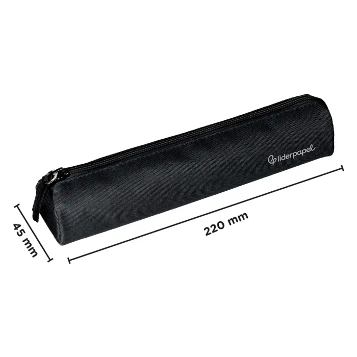 Liderpapel Estuche Portatodo Slim Cilindrico Negro 220x45mm 1