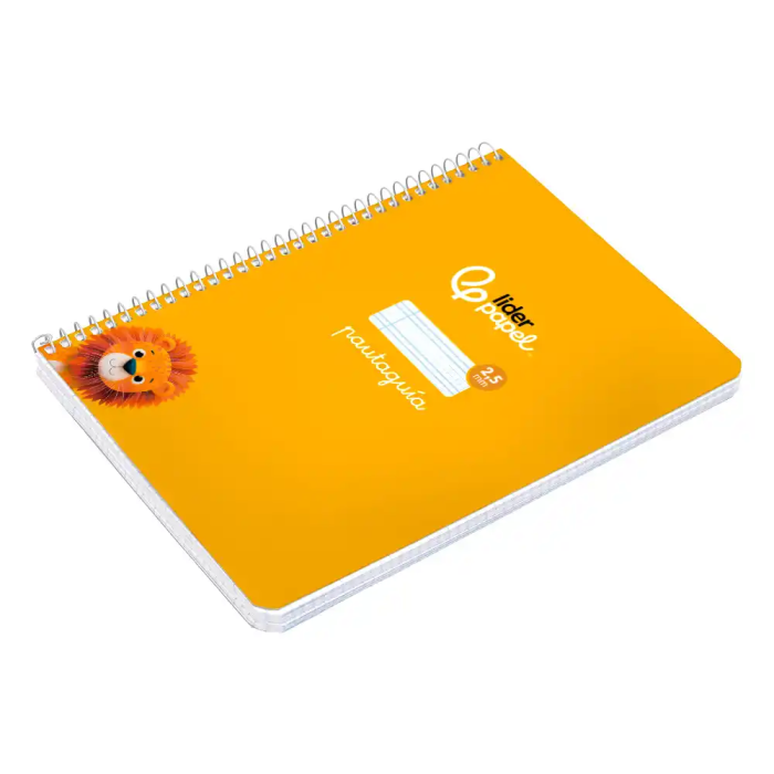 Liderpapel Cuaderno Espiral A5 Pautaguía Tapa Blanda 40 Hojas 75gr Cuadro Pautado 2.5mm Color Amarillo 5