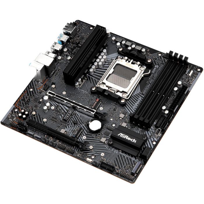 ASRock 90-MXBMV0-A0UAYZ Placa Base B650M PG Lightning, Socket AM5, AMD B650 Chipset, Micro ATX, DDR5 3
