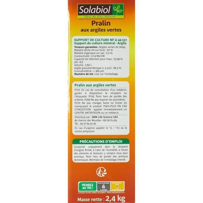 SOLABIOL SOPRAL3 Pralin Con Arcillas Verdes - 2.4 Kg 3 SOLABIOL SOPRAL3 Pralin Con Arcillas Verdes - 2.4 Kg 3