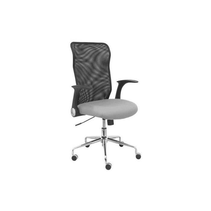 Silla Piqueras Y Crespo Minaya Brazos Retractiles Mecanismo Basculante Ergonomica Respaldo Malla Transpirable Negra Asiento Tapizado Bali Gris