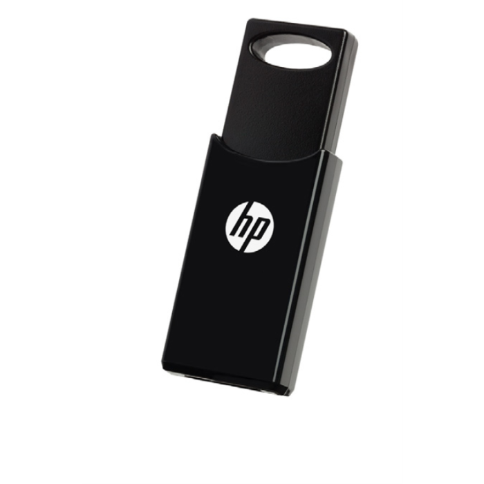 HP v212w Unidad Flash USB 2.0 de 128 GB, Tipo A, Color Negro, Diseño Deslizable con Llavero, Lectura 14 MB/s, Escritura 4 MB/s