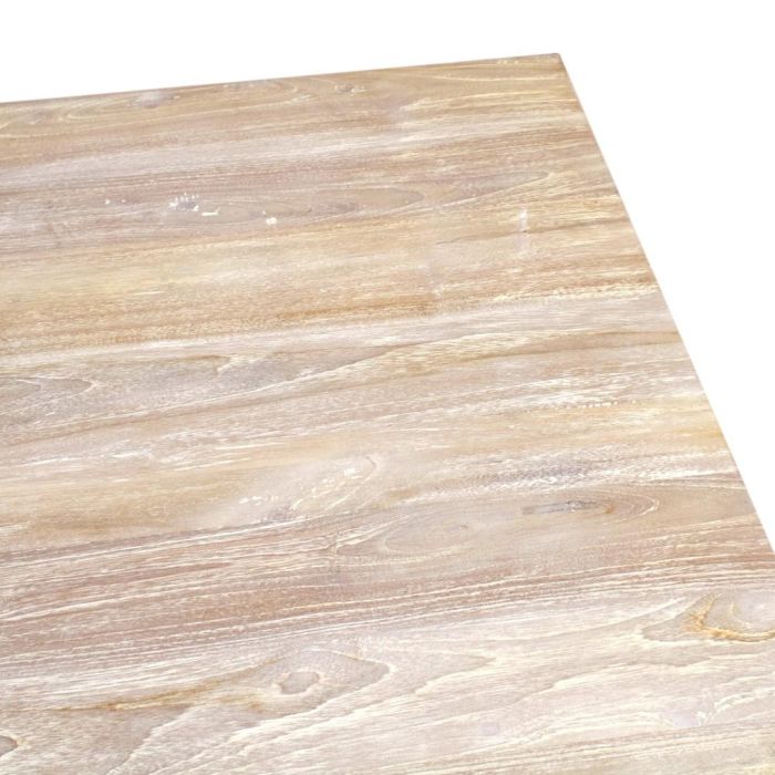 Mesa de Comedor Home ESPRIT Blanco madera de teca 195 X 97 X 77 cm 3 Mesa de Comedor Home ESPRIT Blanco madera de teca 195 X 97 X 77 cm 3