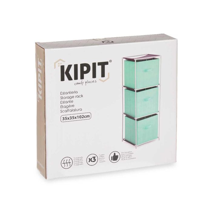 Estanteria 3 Cajones Tnt Menta Kipit 32X7CM (6 Unidades) 2 Estanteria 3 Cajones Tnt Menta Kipit 32X7CM (6 Unidades) 2