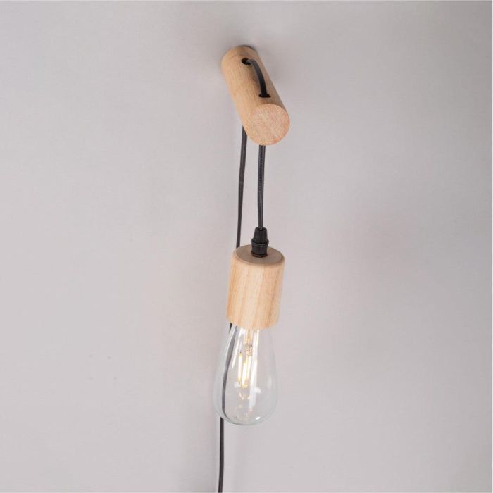 SKD-W1010 Aplique de Pared Ajman de Madera para Luz de Lectura en Dormitorios y Zonas de Estar, Compatible con Bombillas LED E27 2 SKD-W1010 Aplique de Pared Ajman de Madera para Luz de Lectura en Dormitorios y Zonas de Estar, Compatible con Bombillas LED E27 2