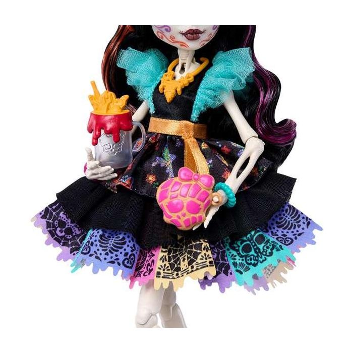 Muñeca monster high skelita doll con accesorios. 12x8x8 cm 3