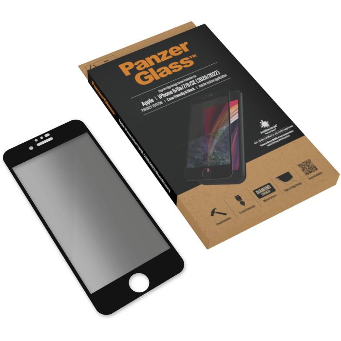 PanzerGlass E2E Privacy Protector Pantalla Vidrio Templado iPhone 6/6s/7/8/SE 2020/2022 Transparente 4