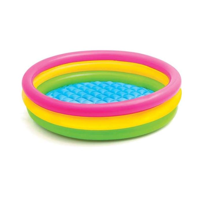 Piscina hinchable 3 aros colores con suelo hinchable (capacidad 131 litros) (+ 2 años)114x25 cm - modelos surtidos Piscina hinchable 3 aros colores con suelo hinchable (capacidad 131 litros) (+ 2 años)114x25 cm - modelos surtidos