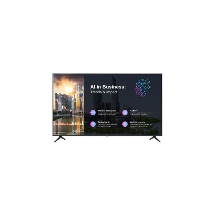 Lg (75Pk640S0La) 75" / Ultra Hd 3840 X 2160 / 16X7 / 300 Nit / Contraste Estático 1200 A 1 / Vida Útil 30000 Horas / W X H X D 1678 X 964 X 59.9 Mm Aprox / Vesa 400 X 400 / Peso 31.4 Kg Aprox 1