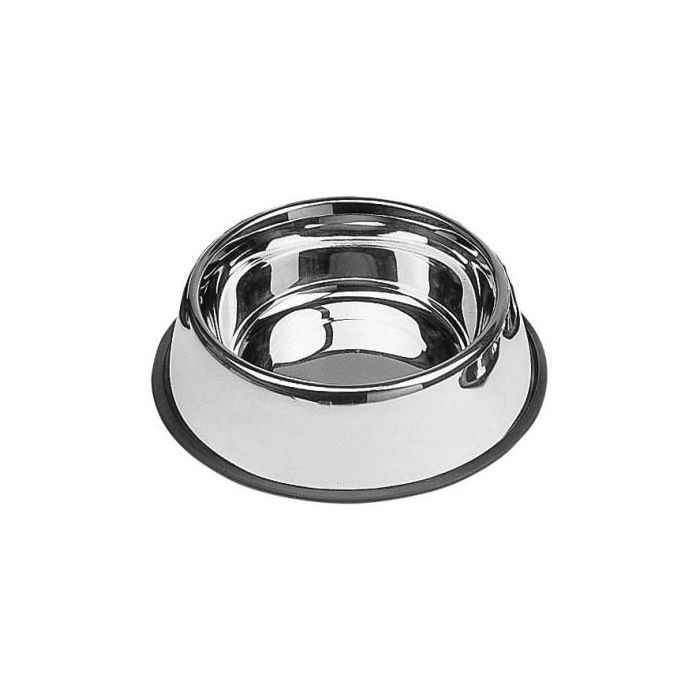 Nayeco Comedero Antideslizante Acero Inoxidable para Perro/Gato 0,45 L - 19 cm Diámetro