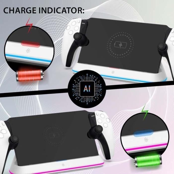 Estación de carga - SUBSONIC - Cargador PS Portal - LED RGB - Carga rápida - USB tipo C 2 Estación de carga - SUBSONIC - Cargador PS Portal - LED RGB - Carga rápida - USB tipo C 2