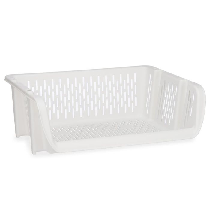 Verdulero Apilable Blanco Kinvara 30X13CM (24 Unidades) 1 Verdulero Apilable Blanco Kinvara 30X13CM (24 Unidades) 1