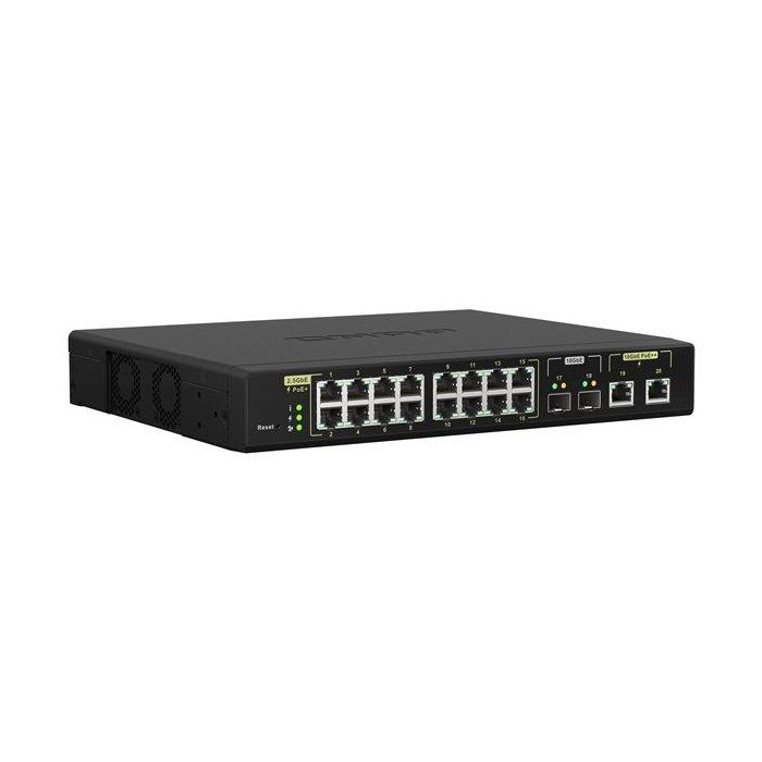 QNAP QSW-M2116P-2T2S Switch Gestionado L2 con PoE, 16 Puertos Ethernet, Negro 4