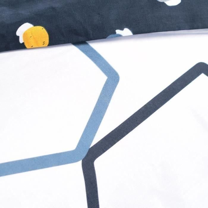 Today 11.41 Juego de cama doble Sunshine 100% Algodón 57 hilos/cm² - Funda nórdica 220x240 cm y 2 fundas de almohada 63x63 cm 2