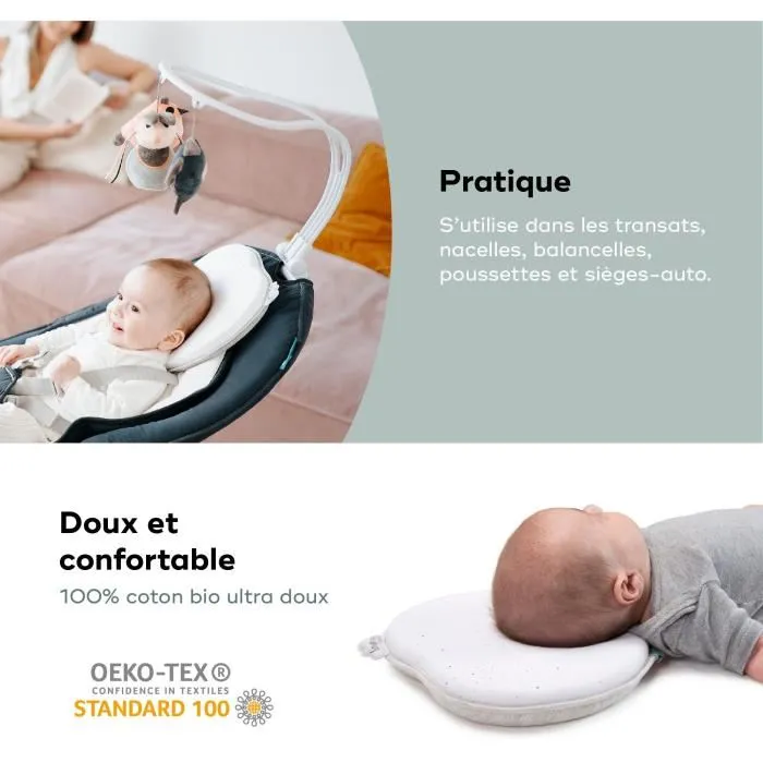Babymoov Soporte Ergonómico para la Cabeza Lovenest Original Blanco para Bebés Recién Nacidos, Previene Plagiocefalia, Algodón 4 Babymoov Soporte Ergonómico para la Cabeza Lovenest Original Blanco para Bebés Recién Nacidos, Previene Plagiocefalia, Algodón 4