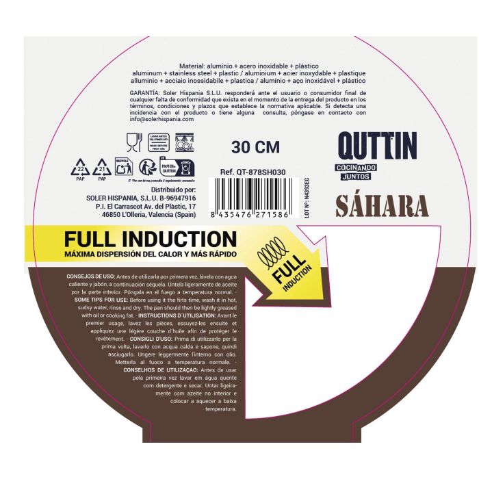 Sarten 30Cm Alum. Forj. M/Soft Full Saha (4 Unidades) 7 Sarten 30Cm Alum. Forj. M/Soft Full Saha (4 Unidades) 7