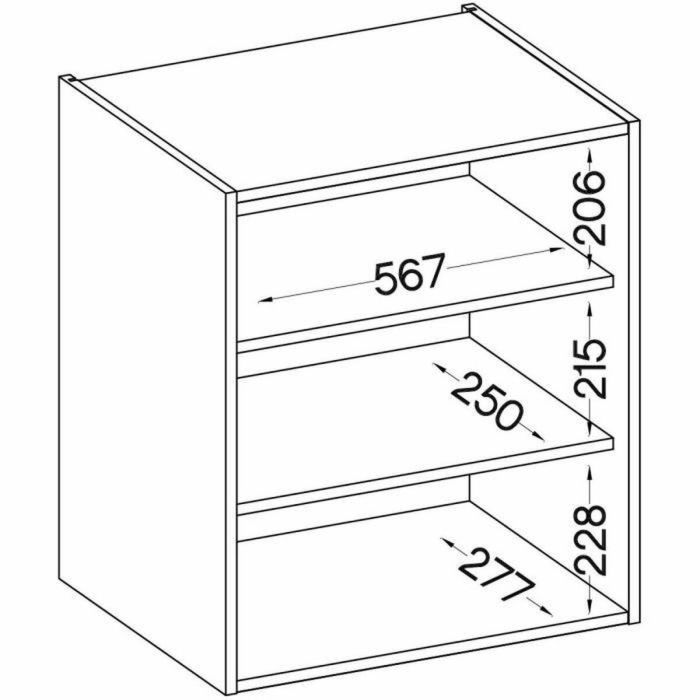 Armario alto con puertas batientes - Gris mate - L 60 cm x P 31,6 x H 72 cm - LASSEN 2 Armario alto con puertas batientes - Gris mate - L 60 cm x P 31,6 x H 72 cm - LASSEN 2