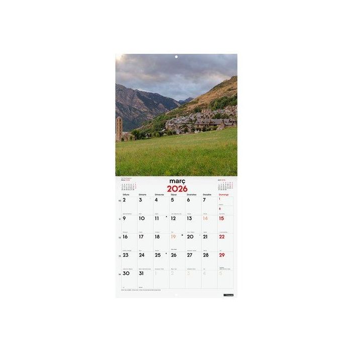 Calendari (2026) Catalan Finocam Paret Imatges Mensual Per Escriure 300X300 Pobles Bells