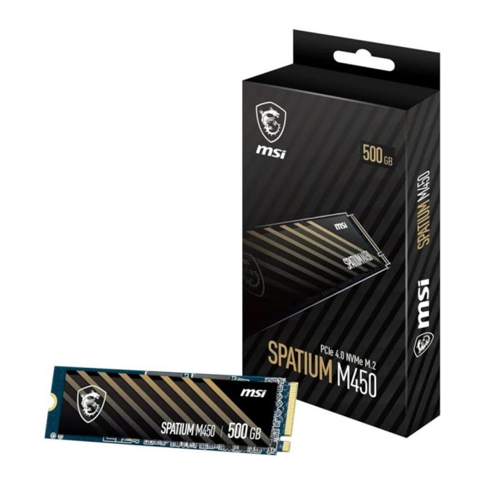 MSI Spatium M450 PCIe 4.0 NVMe M.2 500GB V1 SSD - S78-440K380-P83, 3000 MB/s Lectura, 2000 MB/s Escritura, 3D NAND MSI Spatium M450 PCIe 4.0 NVMe M.2 500GB V1 SSD - S78-440K380-P83, 3000 MB/s Lectura, 2000 MB/s Escritura, 3D NAND
