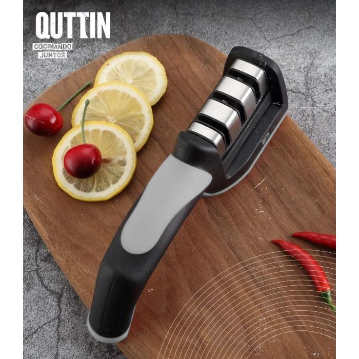 Quttin Afilador de Cuchillos Prb de Tres Filos, 21.5 x 5 x 5.6 cm, 140 g (12 Unidades) 4 Quttin Afilador de Cuchillos Prb de Tres Filos, 21.5 x 5 x 5.6 cm, 140 g (12 Unidades) 4