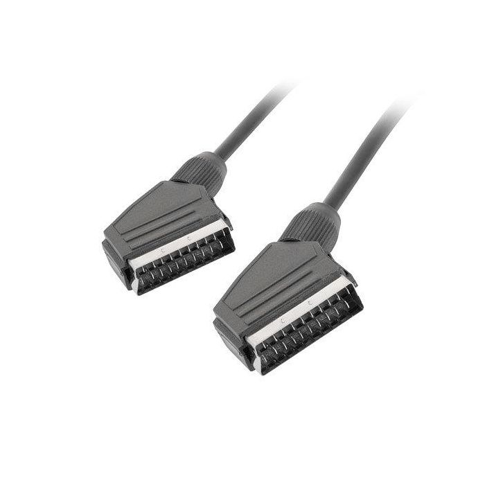 Lanberg Cable Euroconector SCART-SCART Macho Macho 1.8M Negro